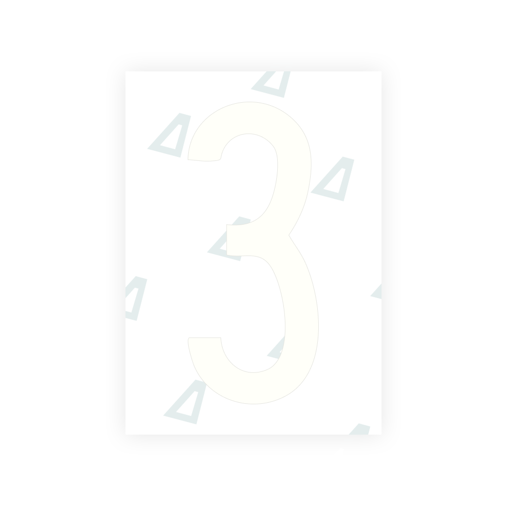 Nanofilme Alite para placas de veículos dos EUA (Havaí) - Símbolo "3"