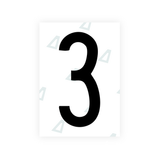 Film nano Alite pour plaques d'immatriculation américaines (Hawaï) - Symbole « 3 »