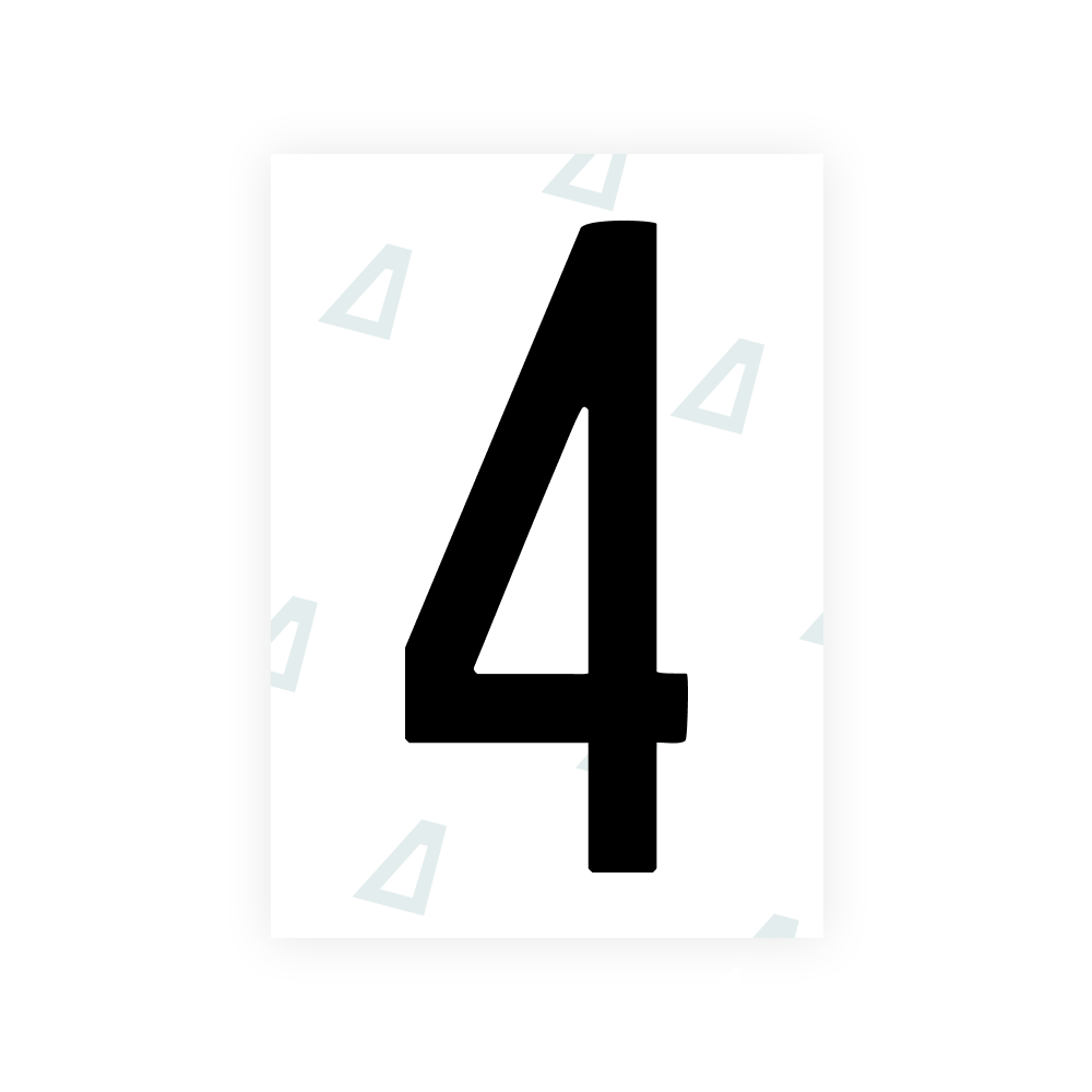 Film nano Alite pour plaques d'immatriculation américaines (Hawaï) - Symbole « 4 »