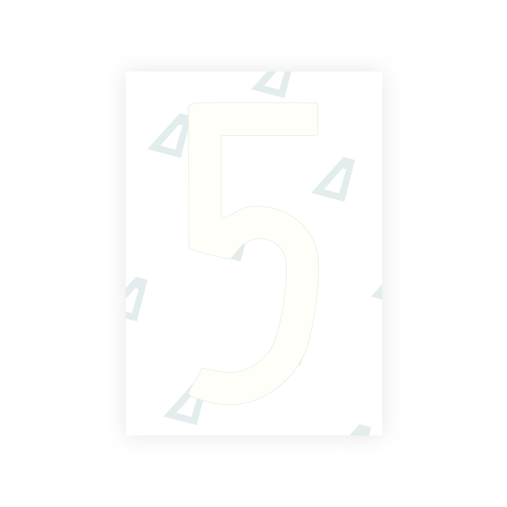 Nanofilme Alite para placas de veículos dos EUA (Havaí) - Símbolo "5"