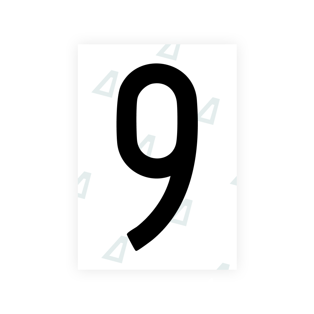 Alite Nanofilm for US (Alaska 2021) license plates - Symbol "9"