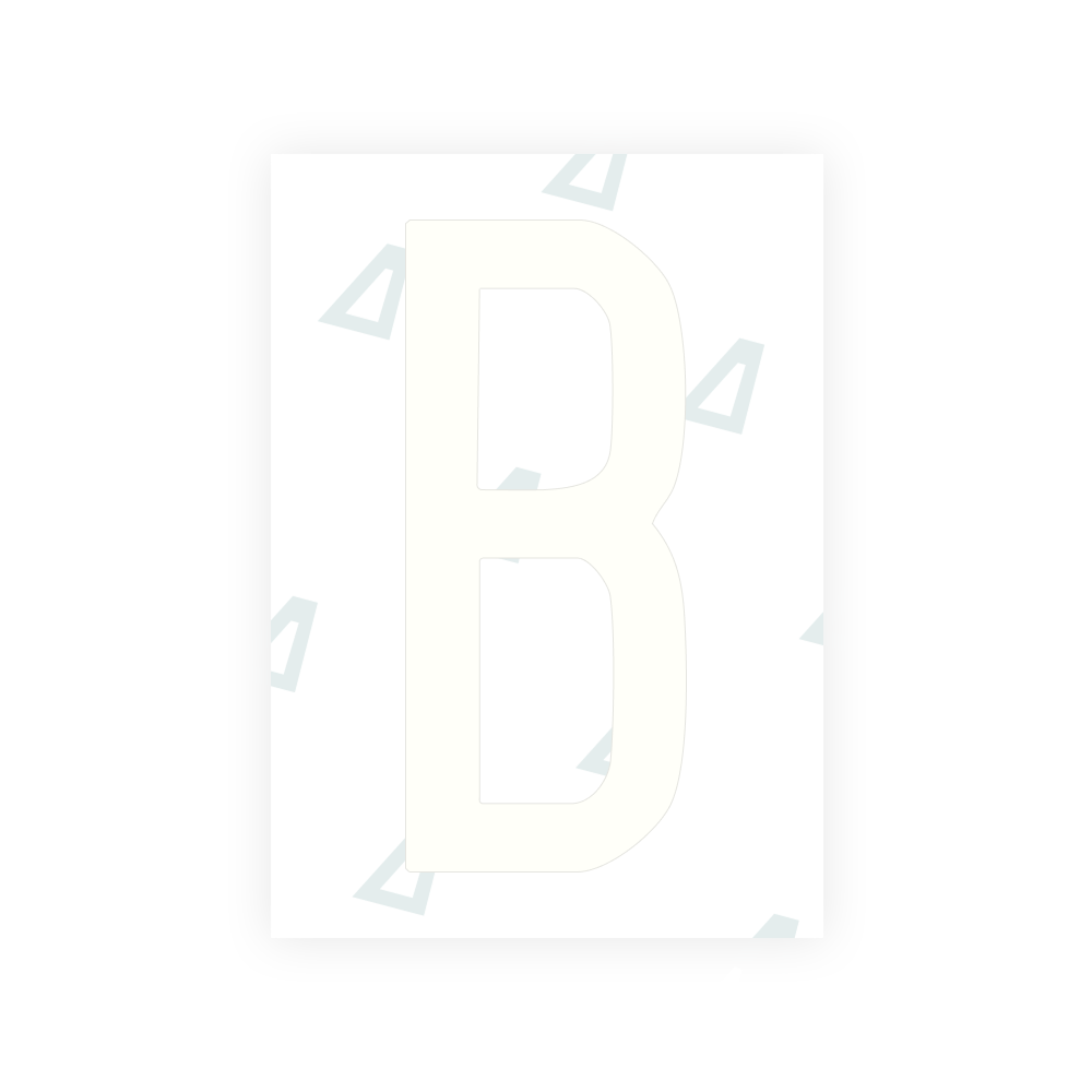 米国（ハワイ）ナンバープレート用 Alite ナノフィルム - シンボル「B」