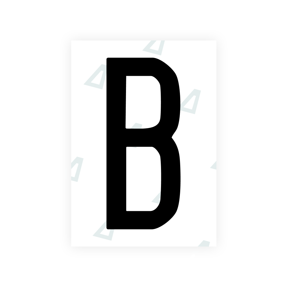米国（ハワイ）ナンバープレート用 Alite ナノフィルム - シンボル「B」