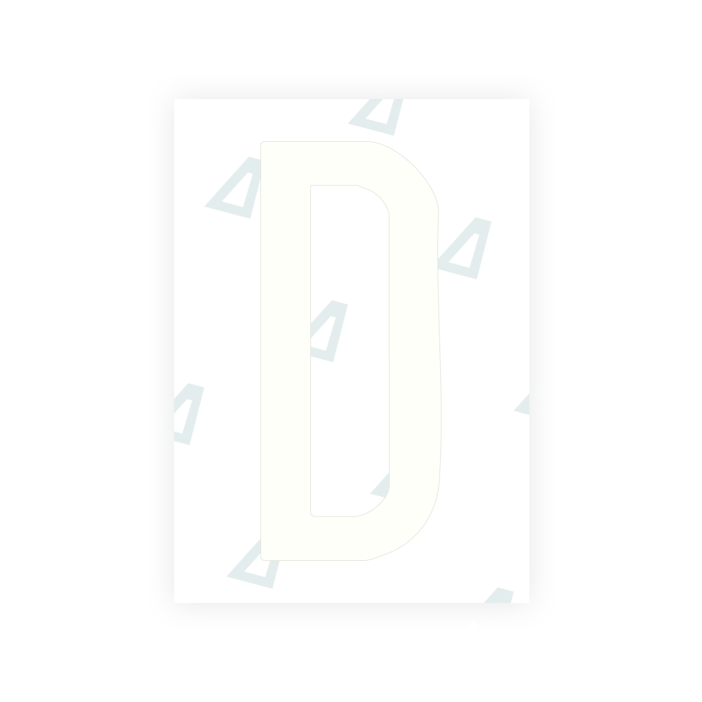 米国（ハワイ）ナンバープレート用 Alite ナノフィルム - シンボル「D」