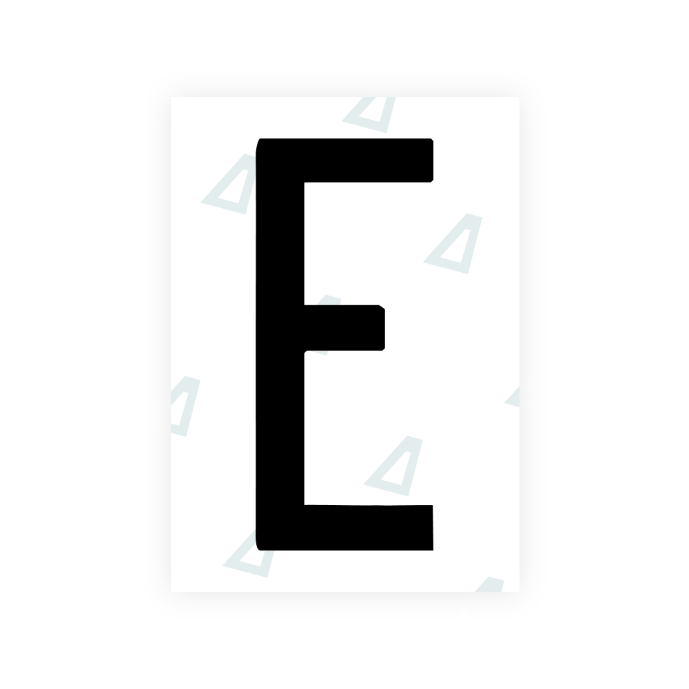 Nanofilme Alite para placas de veículos dos EUA (Havaí) - Símbolo "E"