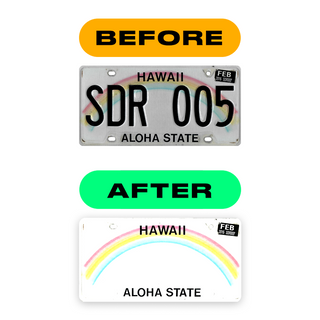 Nanofilme Alite para placas de veículos dos EUA (Havaí) - Símbolo "5"