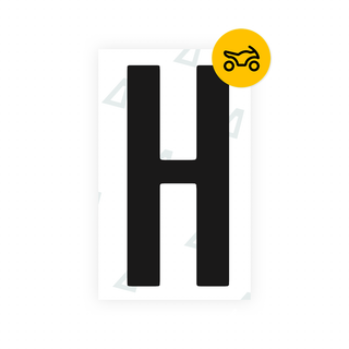 Alite Nanofilm for US (Texas) Moto license plates - Symbol "H" - Alite