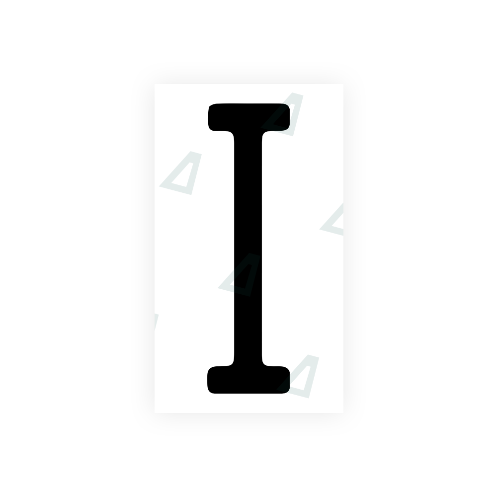 Alite Nanofilm for US (Illinois 2006 - Round) license plates - Symbol "I" - Alite