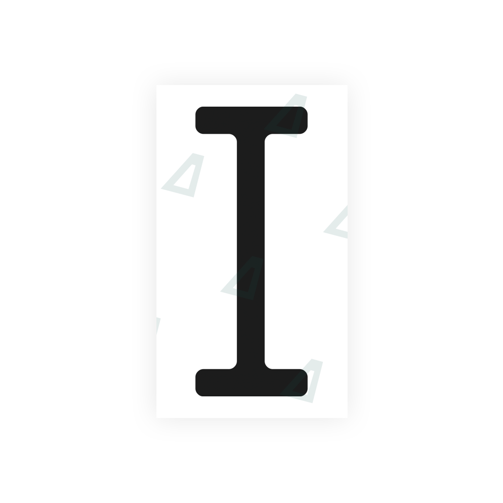 Alite Nanofilm for US (Michigan) license plates - Symbol "I" - Alite