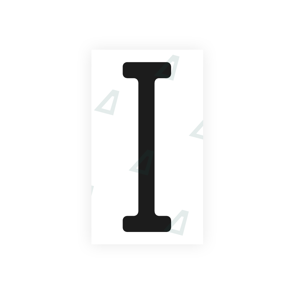 Alite Nanofilm for CA (Ontario) license plates - Symbol "I" - Alite