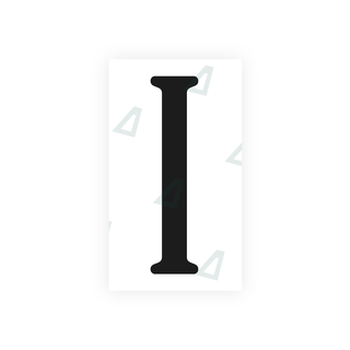 Alite Nanofilm for US (Virginia) license plates - Symbol "I" - Alite