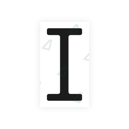 Alite Nanofilm for US (California) license plates - Symbol "I" - Alite