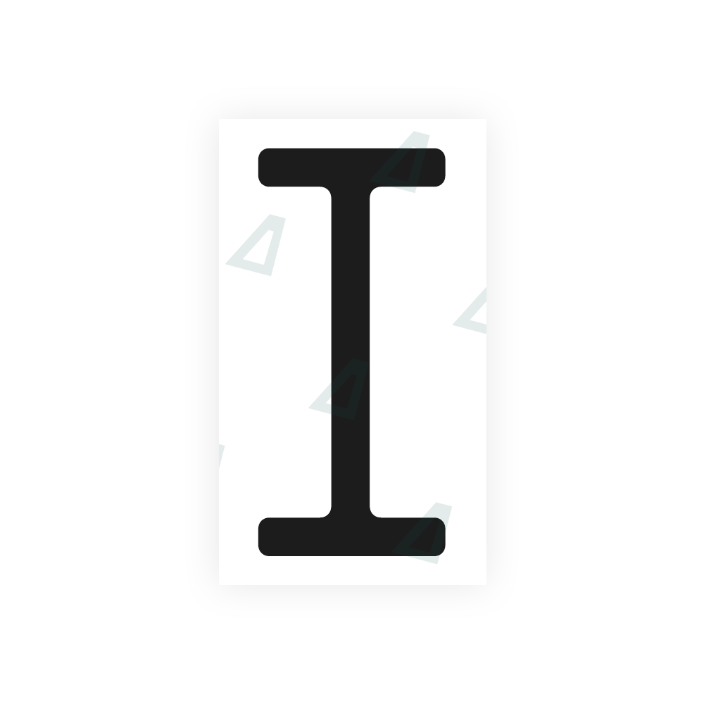 Alite Nanofilm for US (Missouri) license plates - Symbol "I" - Alite