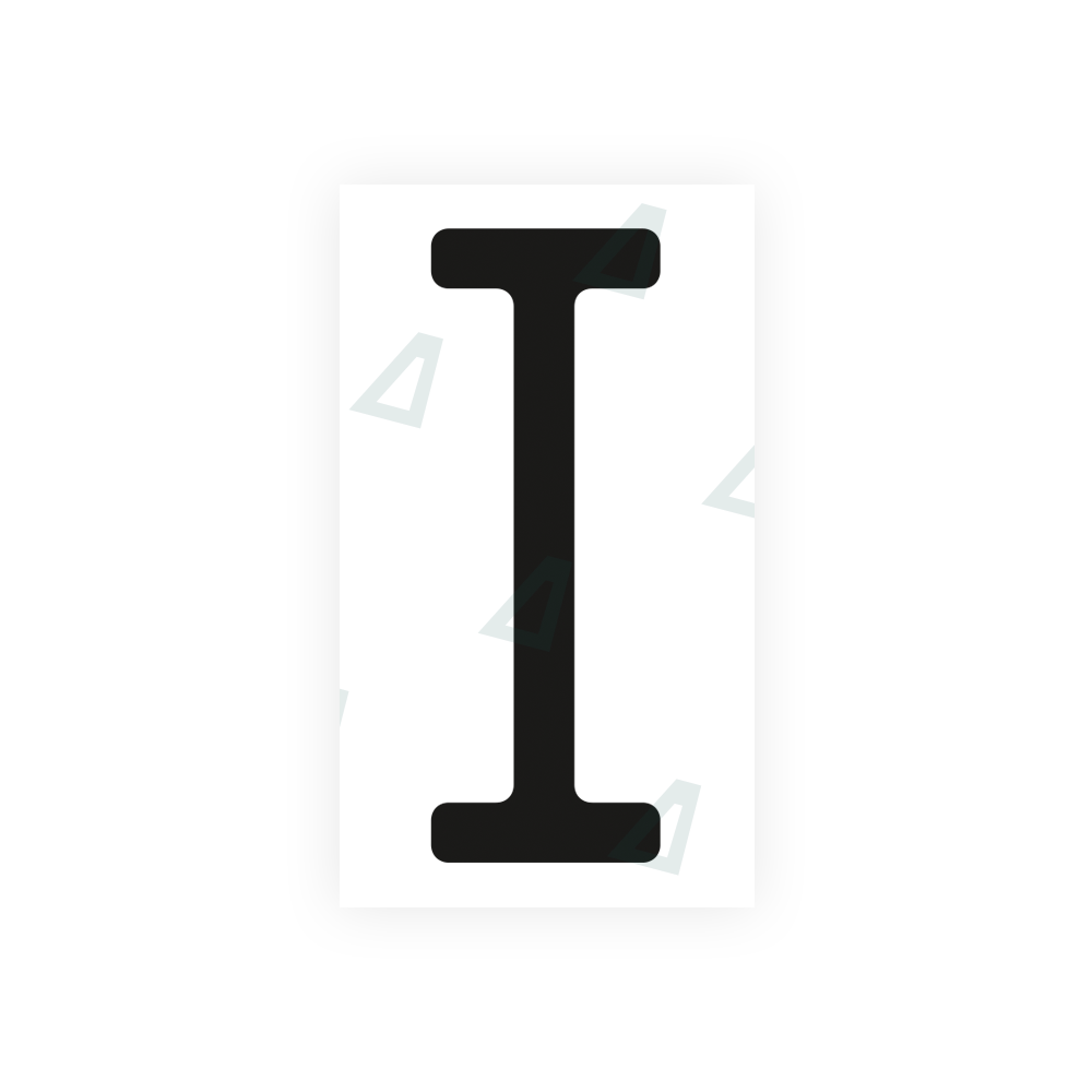 Alite Nanofilm for US (Ohio 2013) license plates - Symbol "I" - Alite