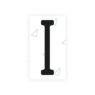 Alite Nanofilm for US (Massachusetts) license plates - Symbol "I" - Alite