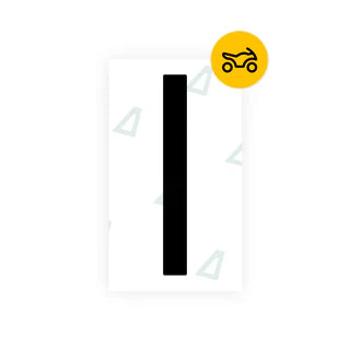 Alite Nanofilm for US (Oklahoma) Moto license plates - Symbol "I" - Alite