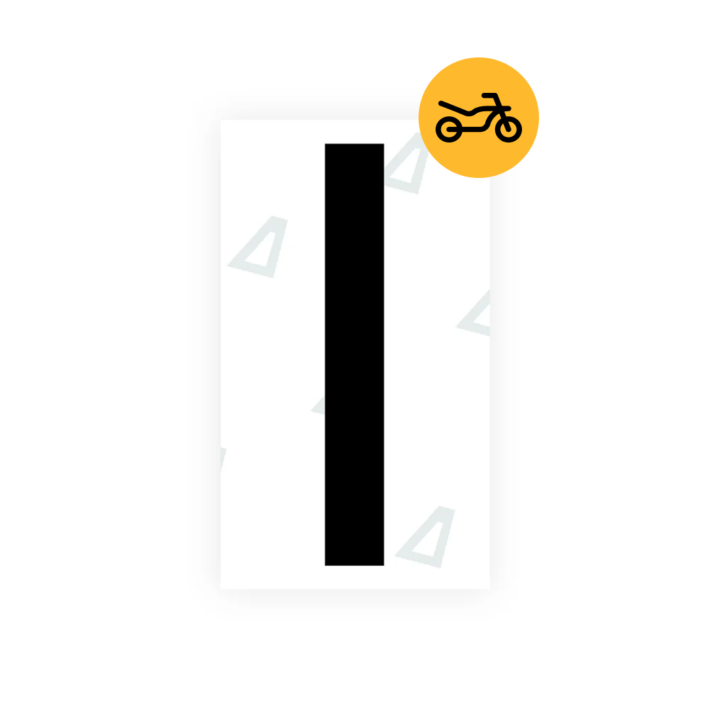 Alite Nanofilm for Greece moto license plates - Symbol "I" - Alite