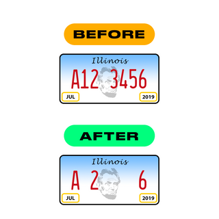 Alite Nanofilm for US (Illinois 2006 - Round) license plates - Symbol "1" - Alite