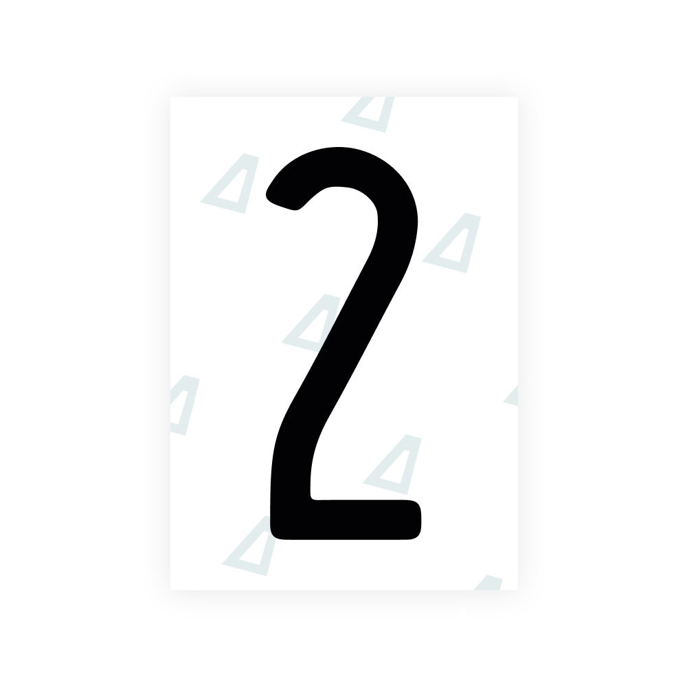Film nano Alite pour plaques d'immatriculation américaines (Illinois 2006 - Rondes) - Symbole « 2 »