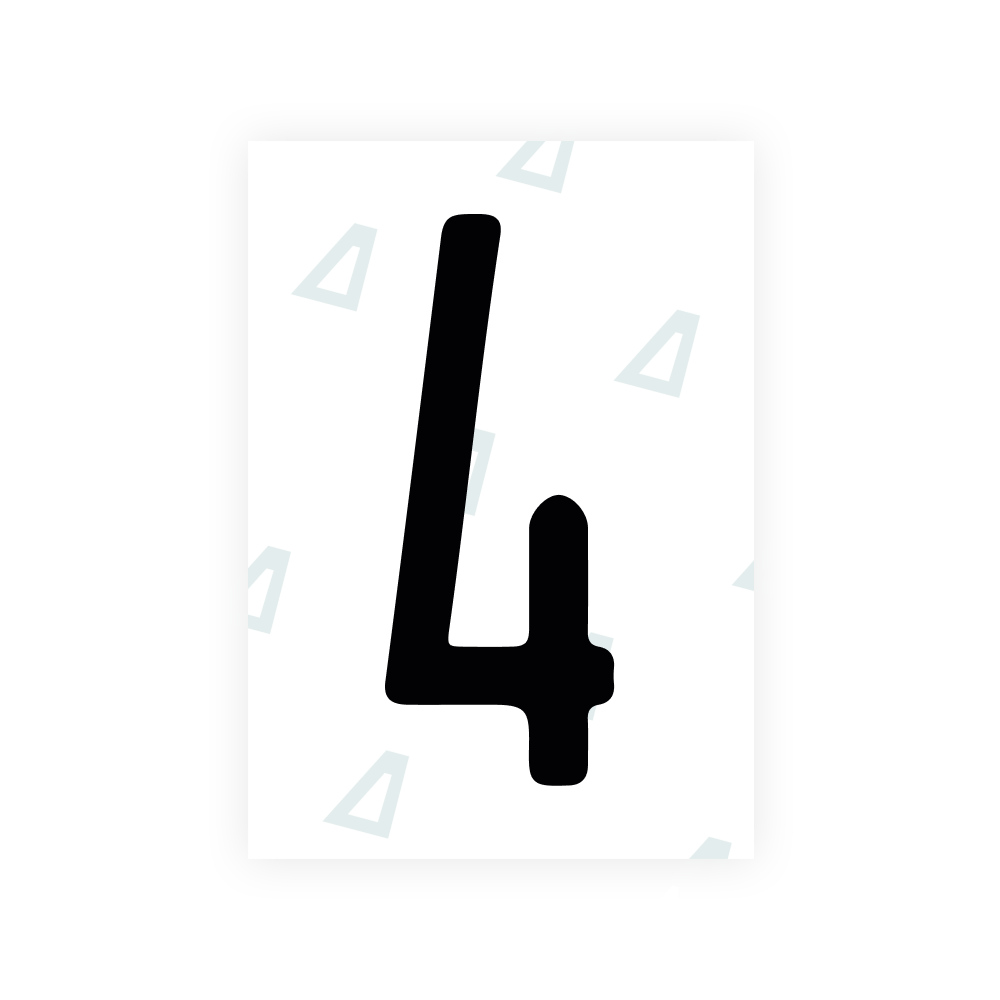Film nano Alite pour plaques d'immatriculation américaines (Illinois 2006 - Rondes) - Symbole « 4 »