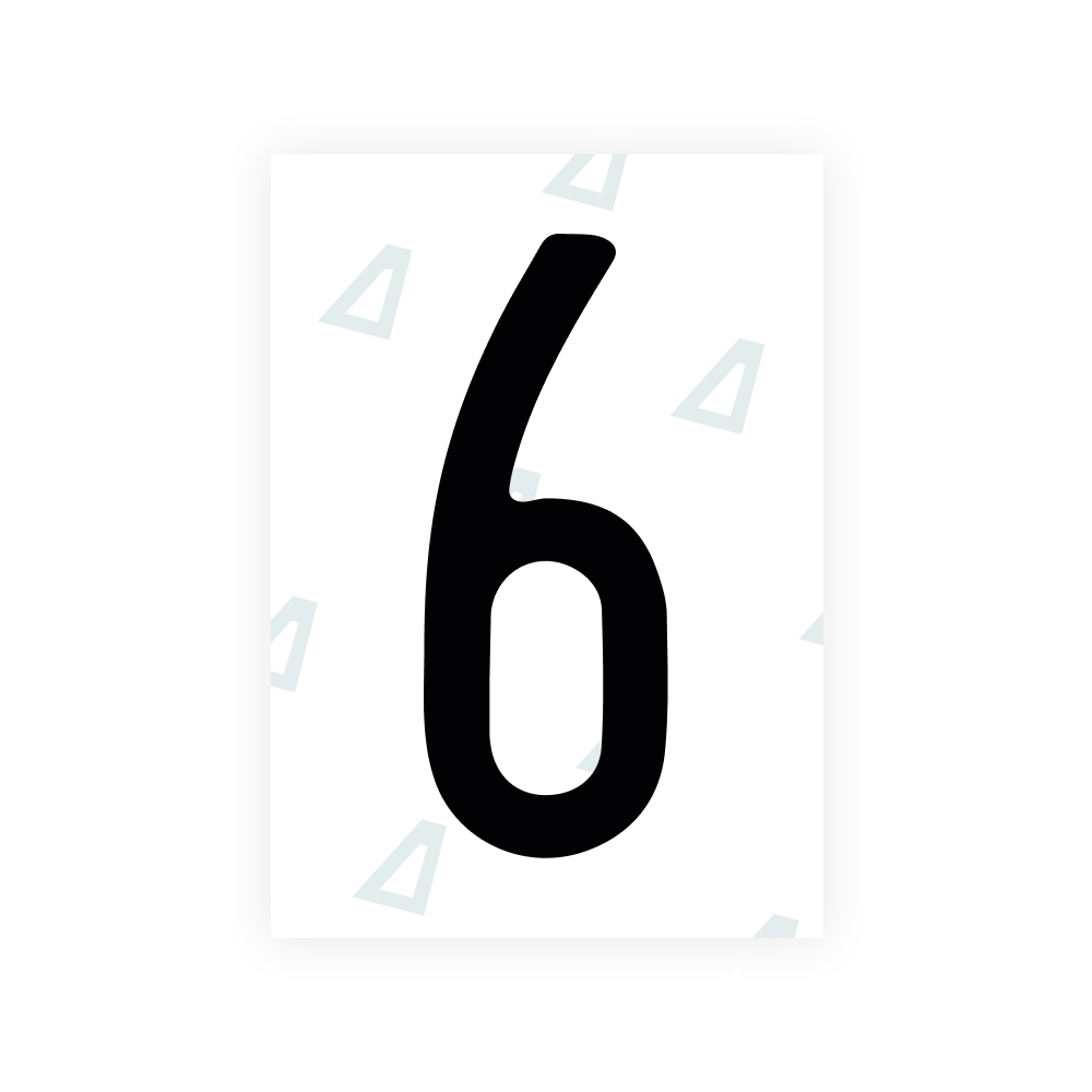 Alite Nanofilm für US-Kennzeichen (Illinois 2006 - Rund) - Symbol "6"