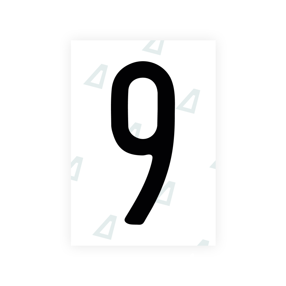 Film nano Alite pour plaques d'immatriculation américaines (Illinois 2006 - Rondes) - Symbole « 9 »