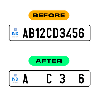 Alite Nanofilm for India license plates - Symbol "6" - Alite