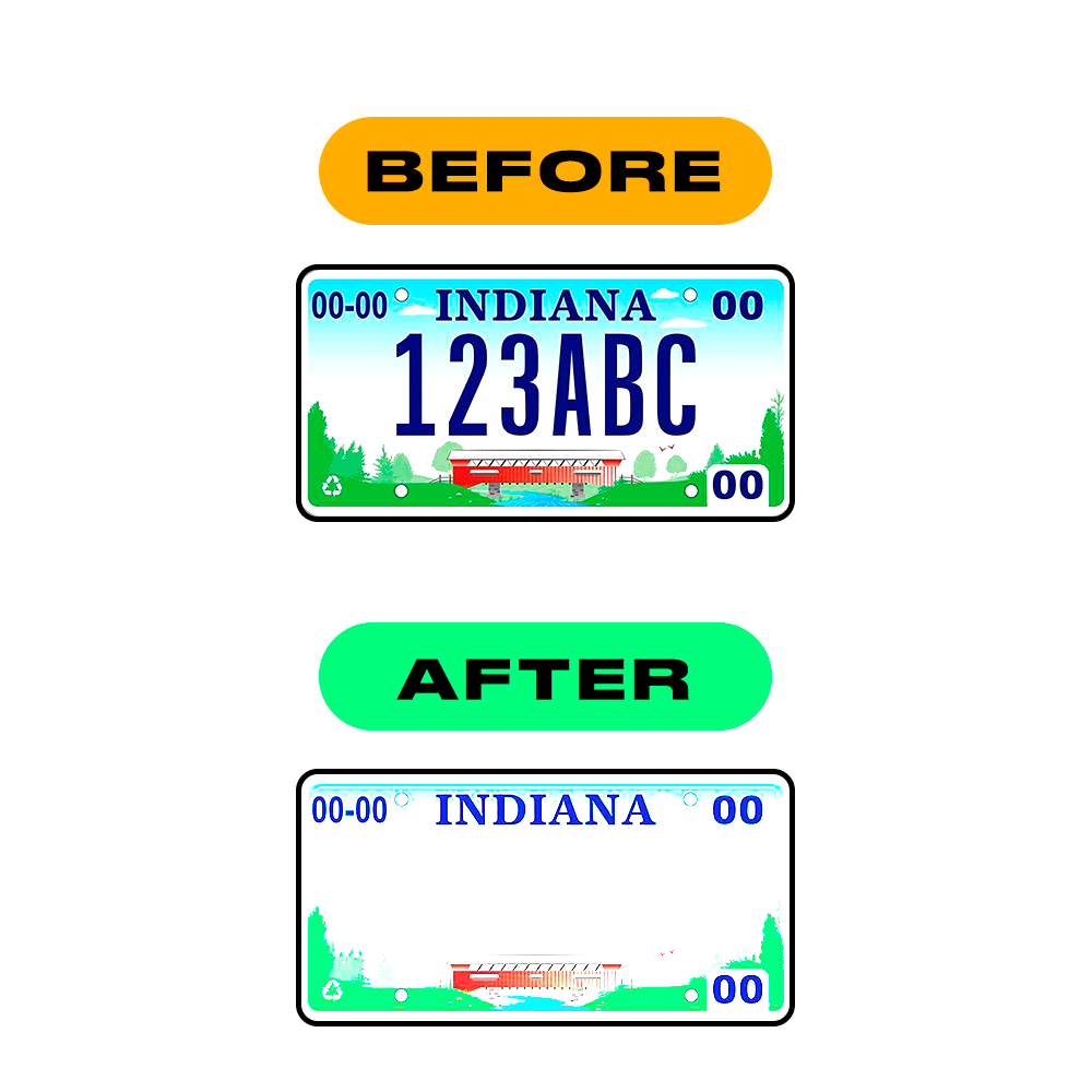 Alite Nanofilm for US (Indiana) license plates - Symbol "Z" - Alite
