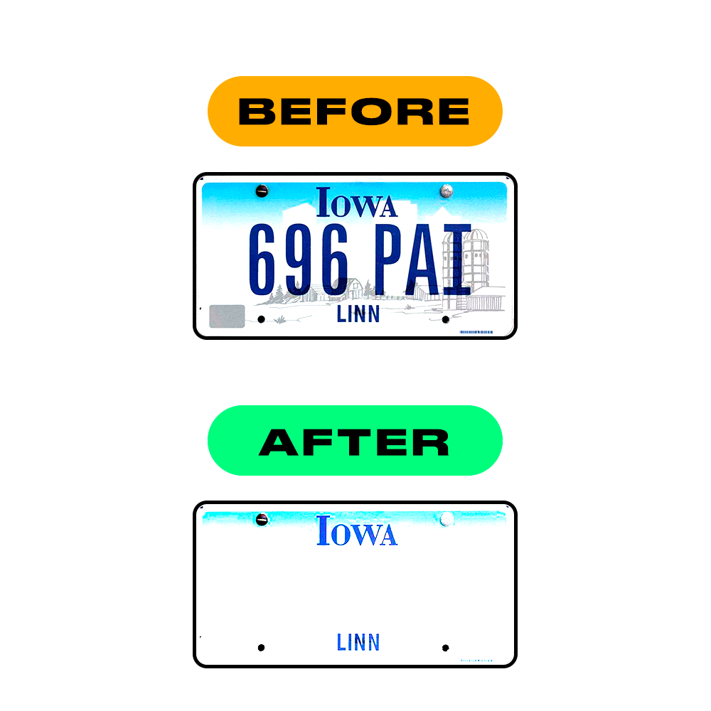 Alite Nanofilm for US (Iowa) license plates - Symbol "Z" - Alite
