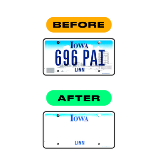 Alite Nanofilm for US (Iowa) license plates - Symbol "Z" - Alite