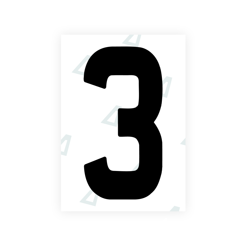 Alite Nanofilm for Ireland license plates - Symbol "3"