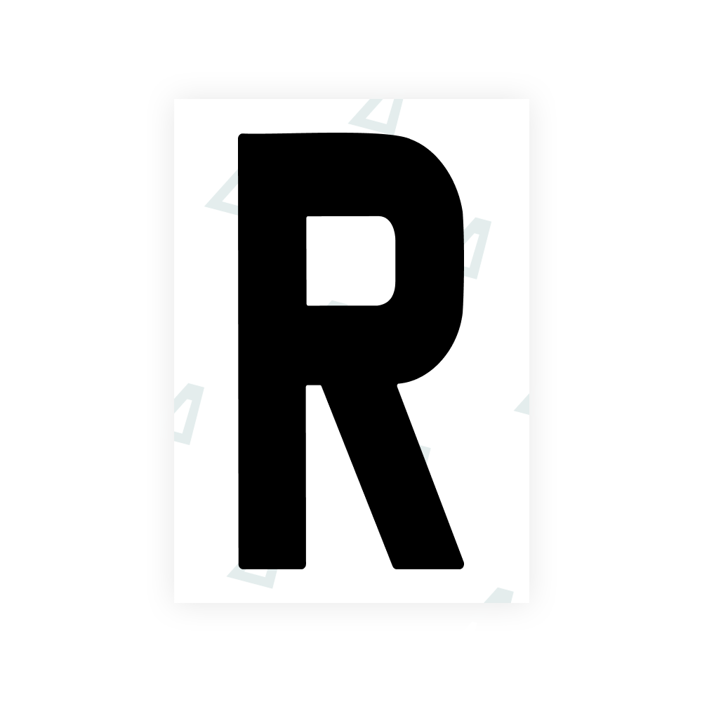 Alite Nanofilm for Ireland license plates - Symbol "R"