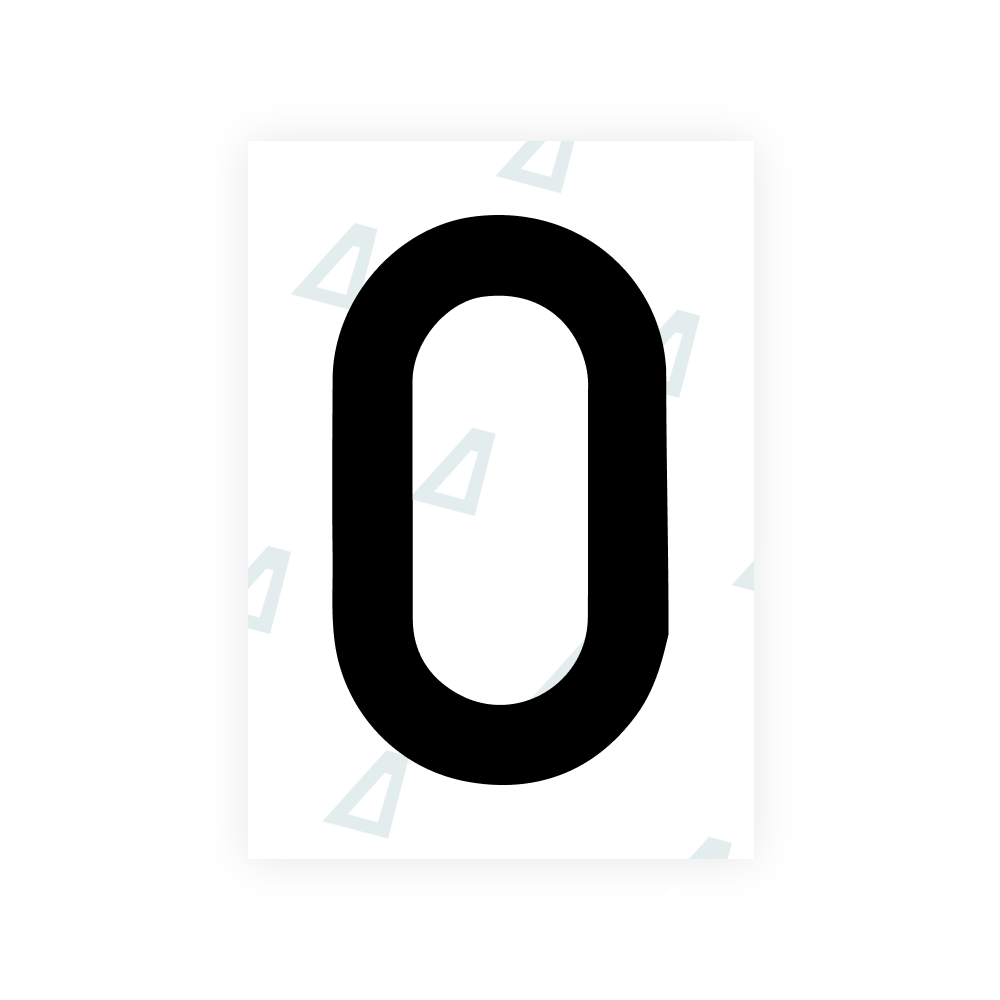 Alite Nanofilm for Israel (wide) license plates - Symbol "0"