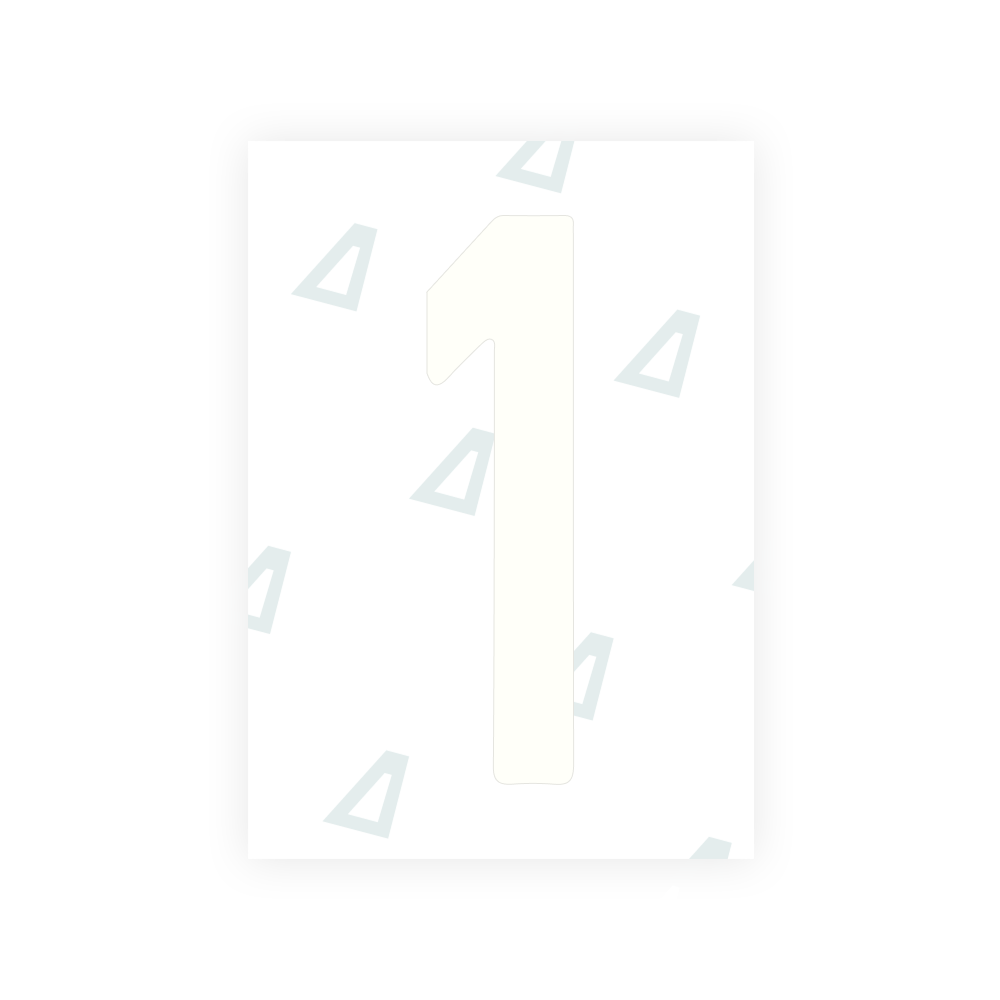 Alite Nanofilm for Israel (wide) license plates - Symbol "1"