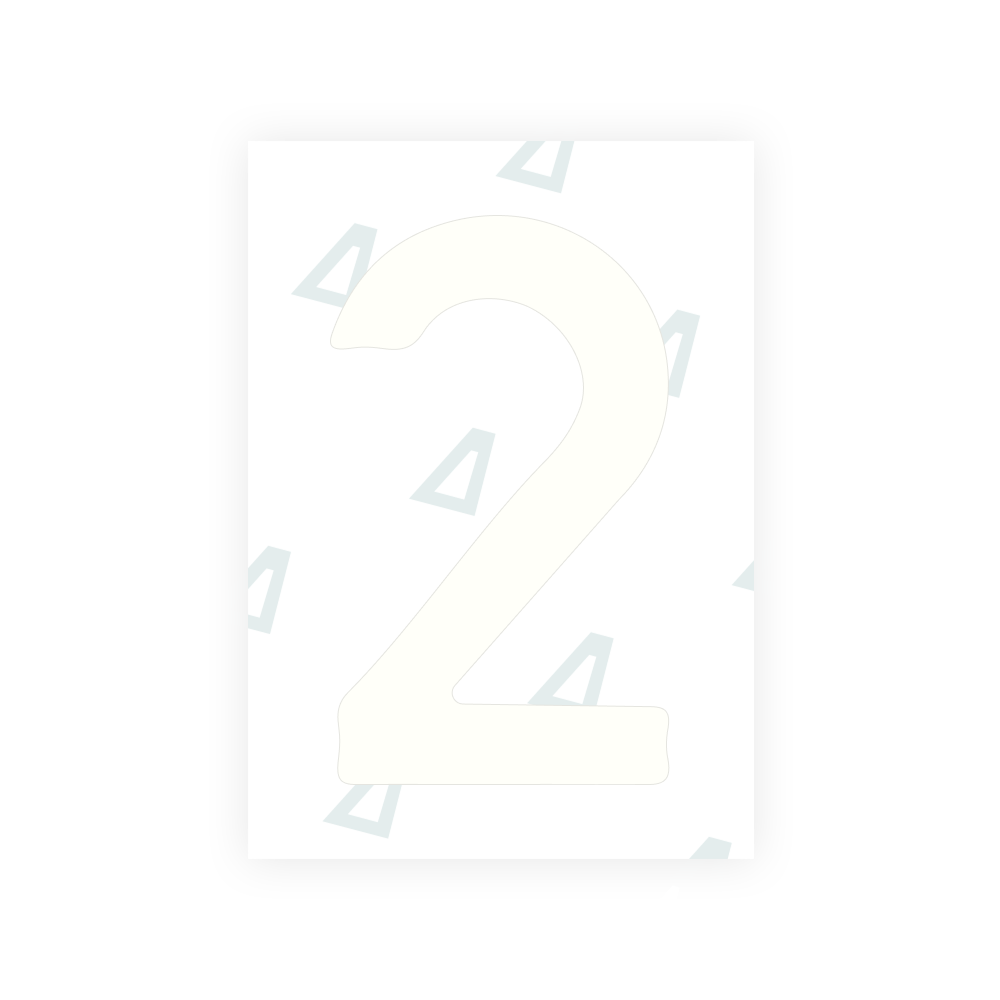 Alite Nanofilm for Israel (wide) license plates - Symbol "2"