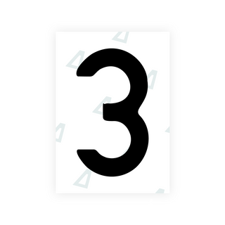 Alite Nanofilm for Israel (wide) license plates - Symbol "3"