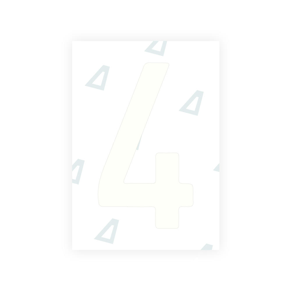 Alite Nanofilm for Israel (wide) license plates - Symbol "4"