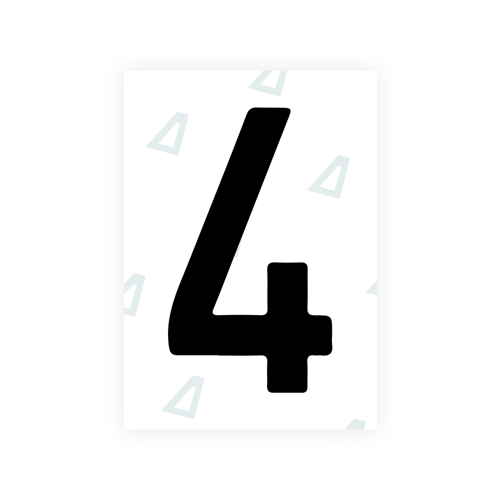 Alite Nanofilm for Israel (wide) license plates - Symbol "4"