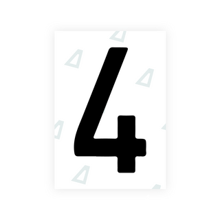 Alite Nanofilm for Israel (wide) license plates - Symbol "4"