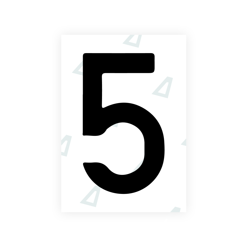 Alite Nanofilm for Israel (wide) license plates - Symbol "5"