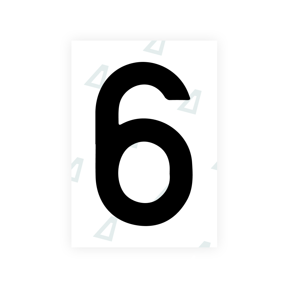 Alite Nanofilm for Israel (wide) license plates - Symbol "6"