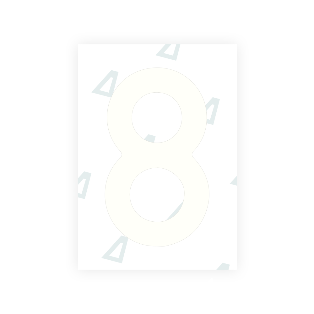 Alite Nanofilm for Israel (wide) license plates - Symbol "8"