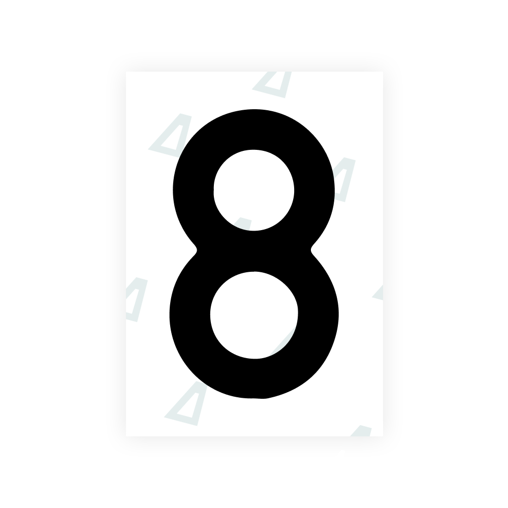 Alite Nanofilm for Israel (wide) license plates - Symbol "8"