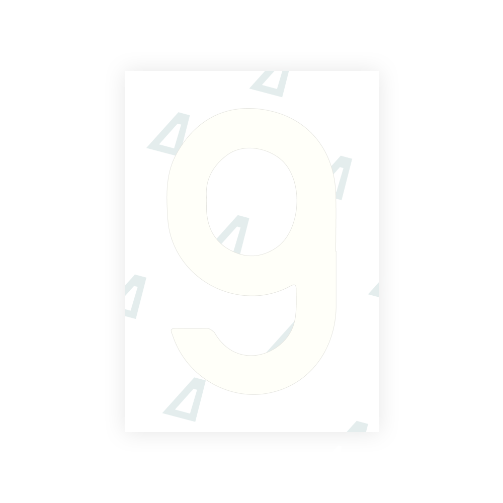 Alite Nanofilm for Israel (wide) license plates - Symbol "9"