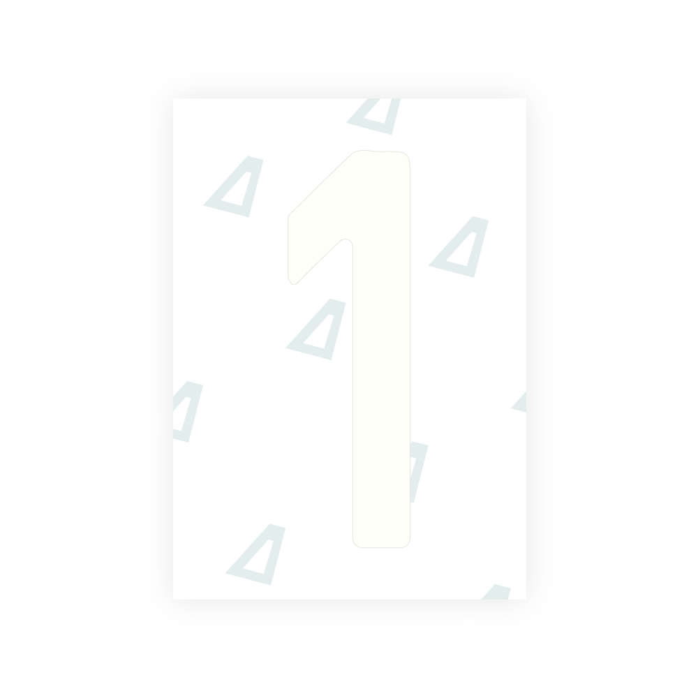 Alite Nanofilm for Israel (standart) license plates - Symbol "1"