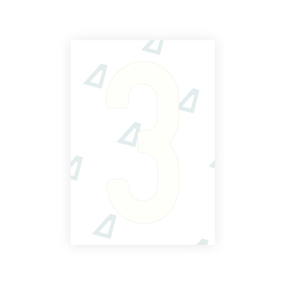 Alite Nanofilm for Israel (standart) license plates - Symbol "3"