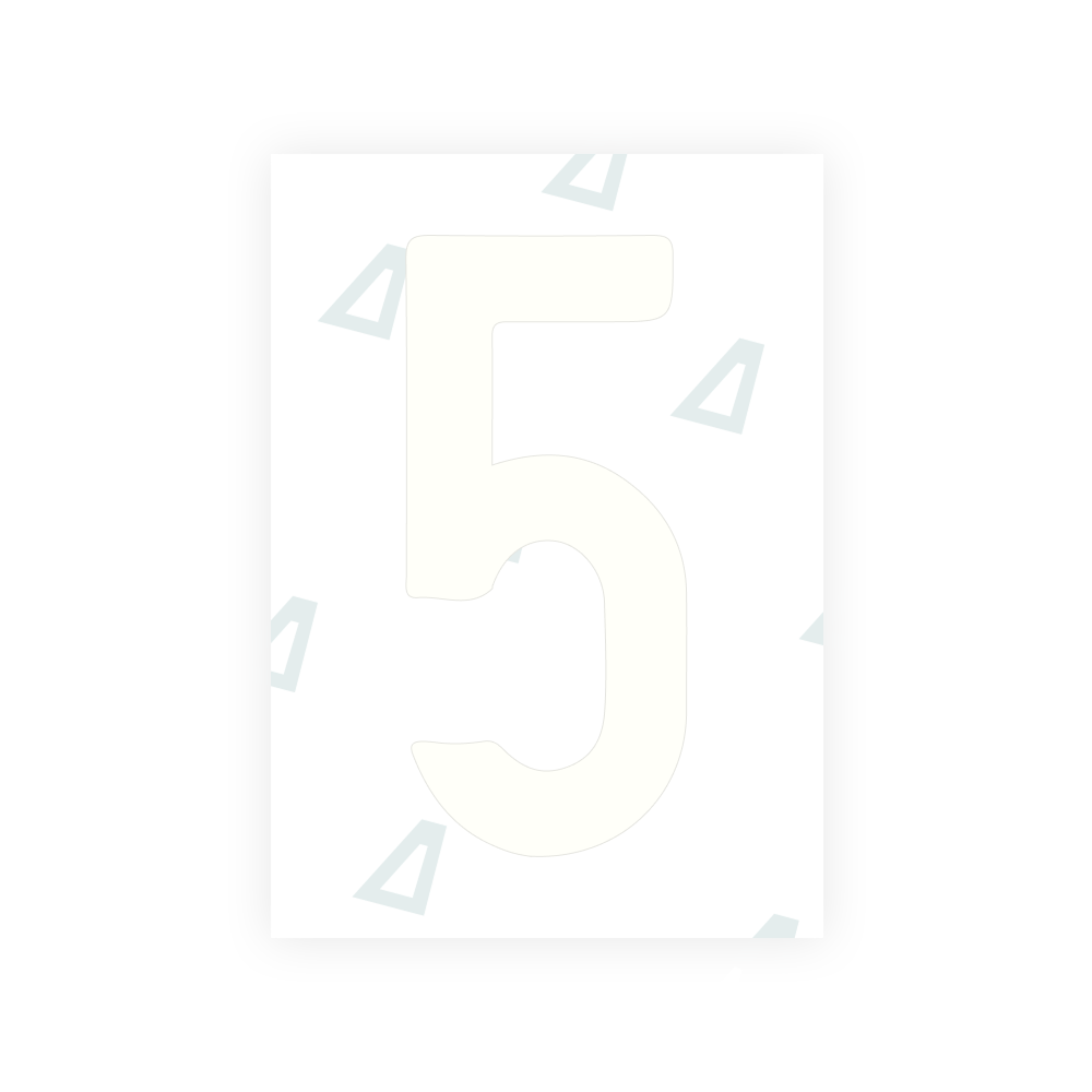 Alite Nanofilm for Israel (standart) license plates - Symbol "5"