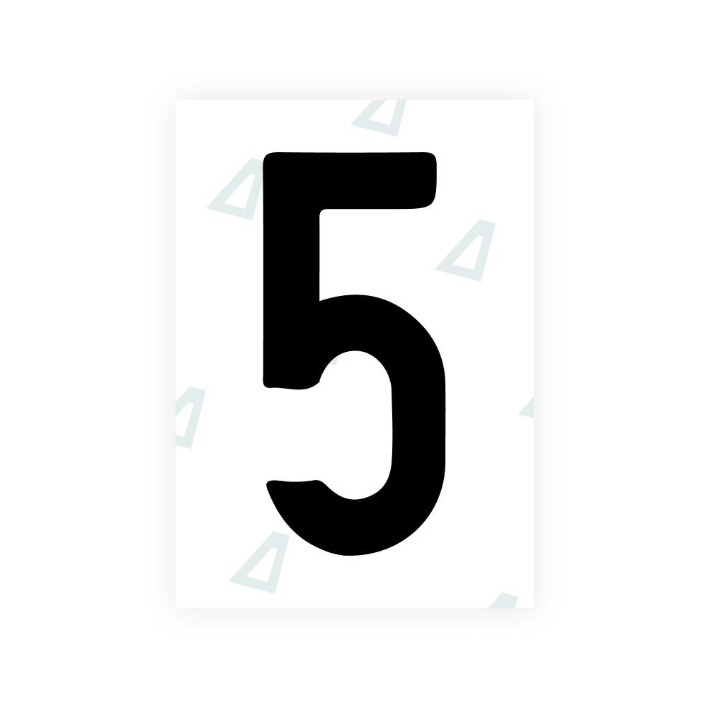 Alite Nanofilm for Israel (standart) license plates - Symbol "5"