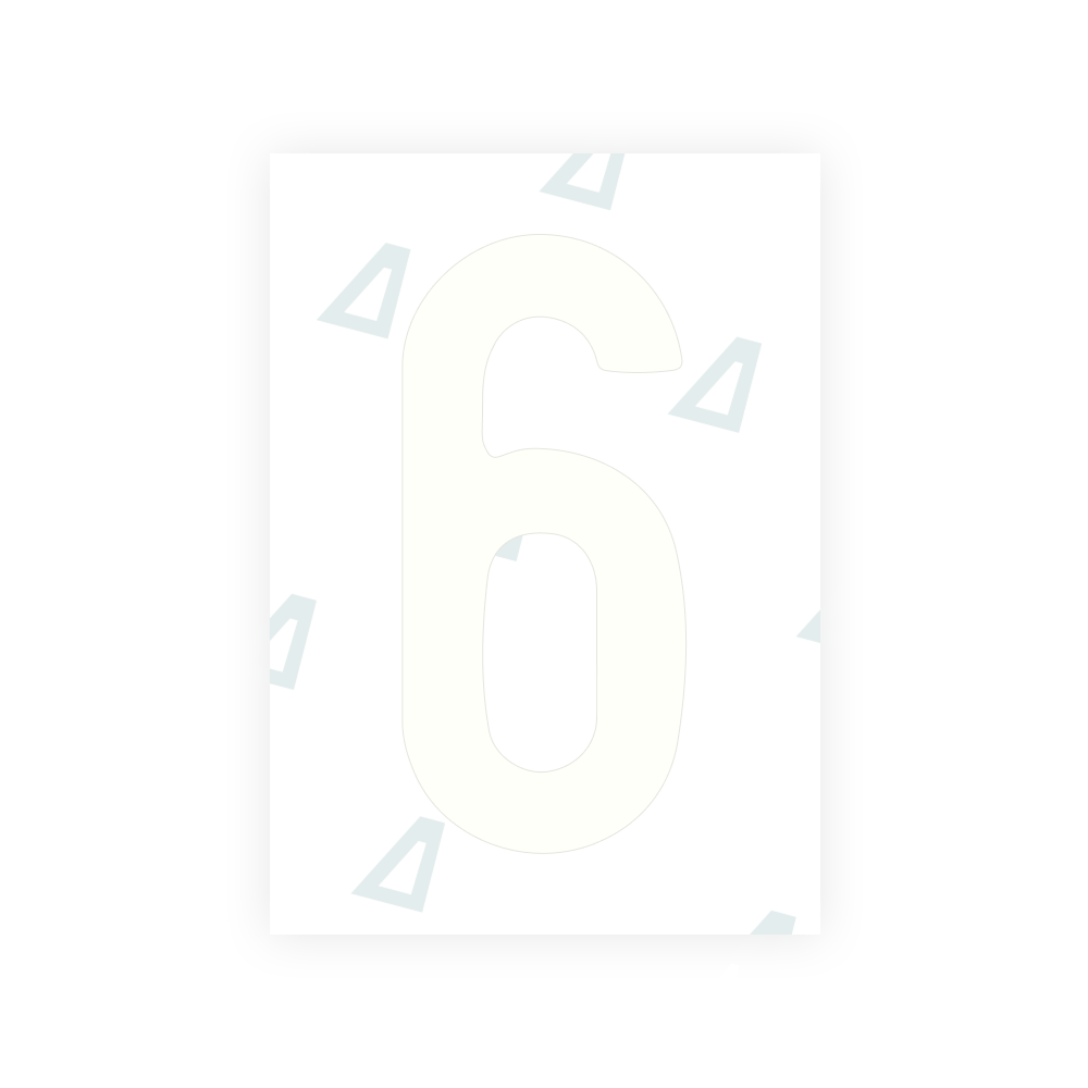Alite Nanofilm for Israel (standart) license plates - Symbol "6"