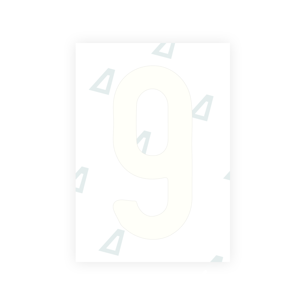 Alite Nanofilm for Israel (standart) license plates - Symbol "9"